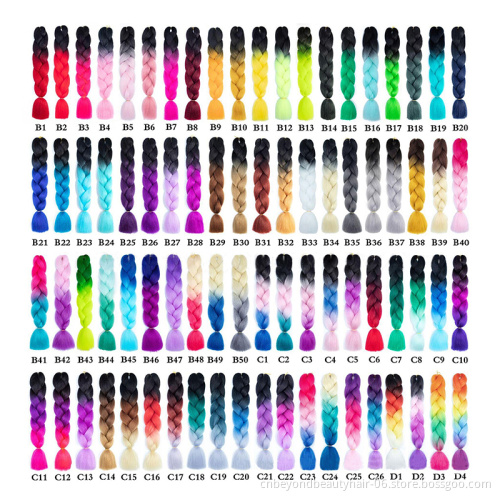 cheap synthetic braiding hair ombre jumbo hair synthetic fiber for box Braids twist braiding decoration dreadlock